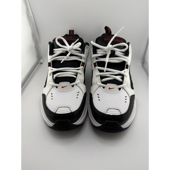 NIKE AIR MONARCH IV 4 EXTRA WIDE 4E WHITE/BLACK/RED CROSS TRAINER MEN SIZE 9.5W - Picture 1 of 8